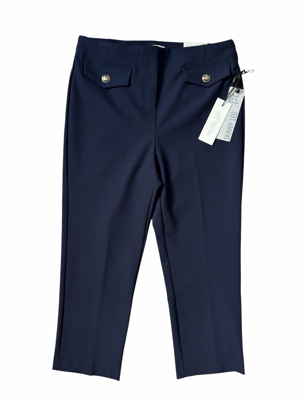 Rachel Zoe Navy Hi-Rise Slim Leg Cropped Pants Size 6 NWT